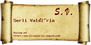 Serli Valéria névjegykártya