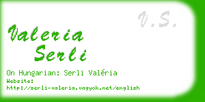 valeria serli business card